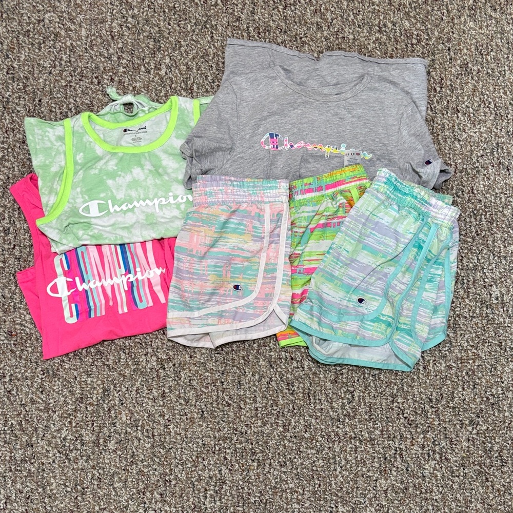 Champion Kids Athletic Set - Green, Pink, Gray
